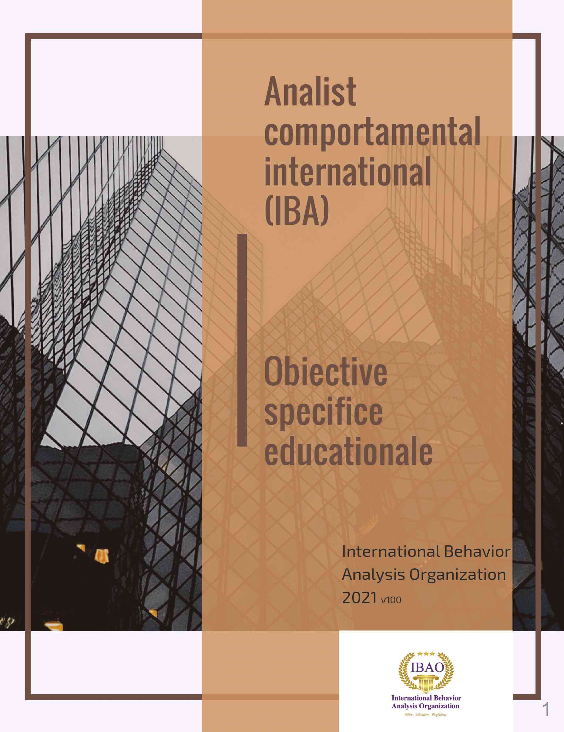 IBA® Required Educational Objectives